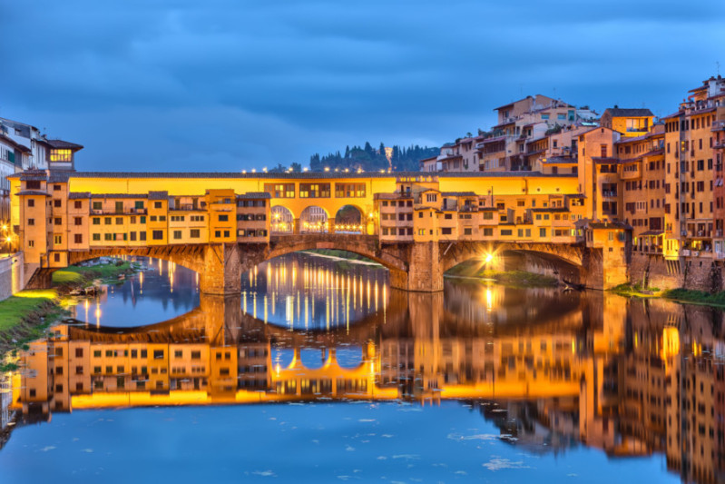 Ponte Vecchio sull'Arno a Firenze