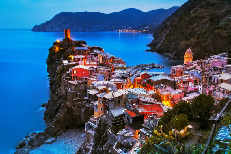 Vernazza al tramonto, borgo delle Cinque Terre