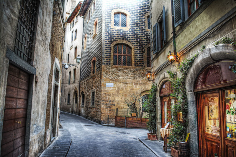I caratteristici vicoli del centro storico di Firenze